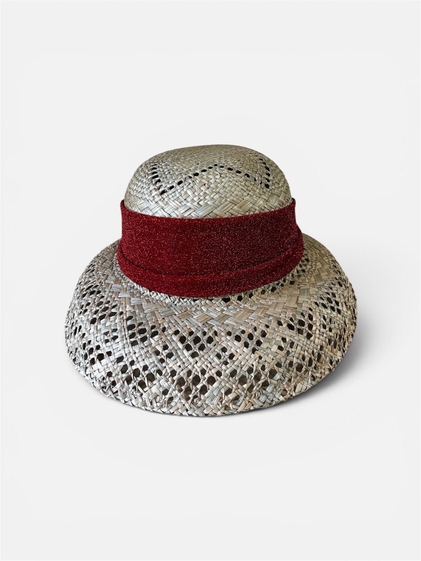 Fuchsia raffia hat