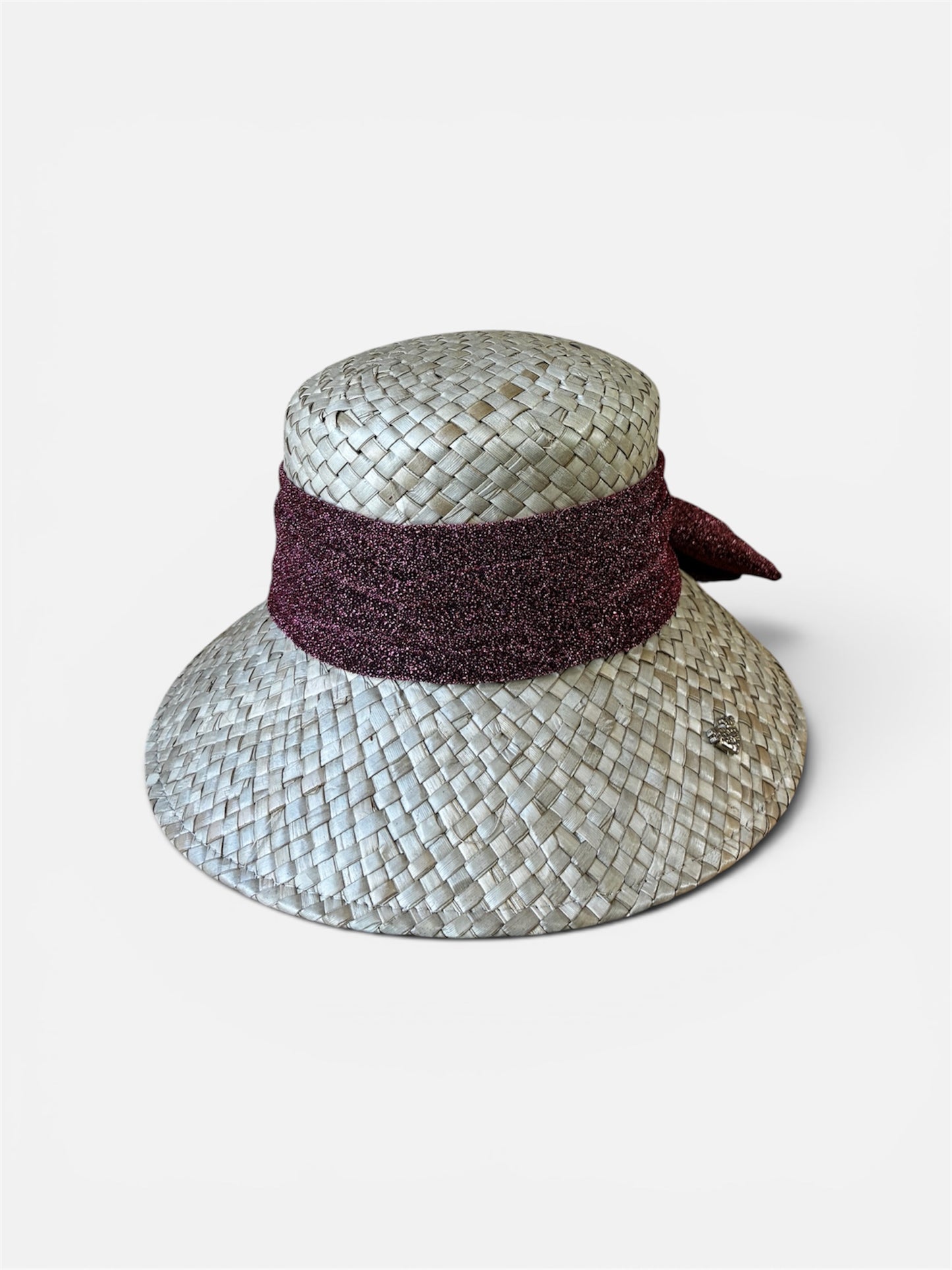 Fuchsia raffia hat