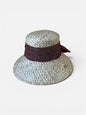 Fuchsia raffia hat