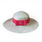 Fuchsia raffia hat