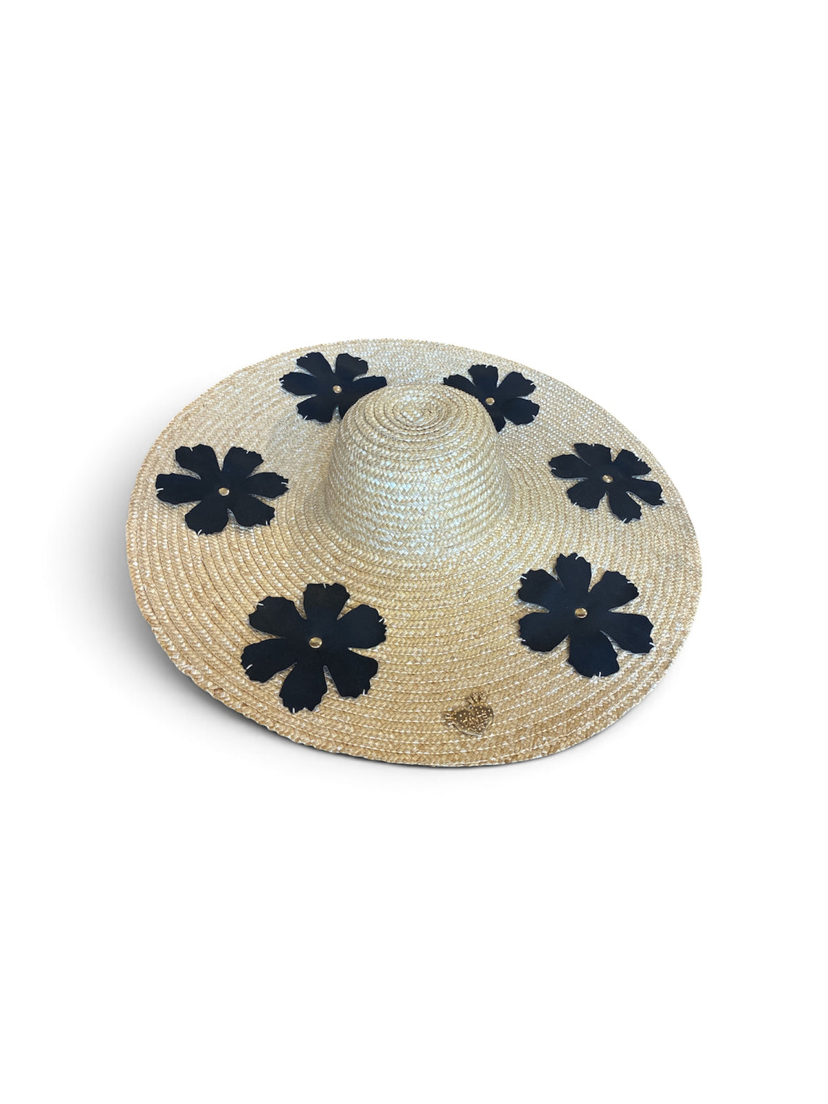 Orange raffia hat 