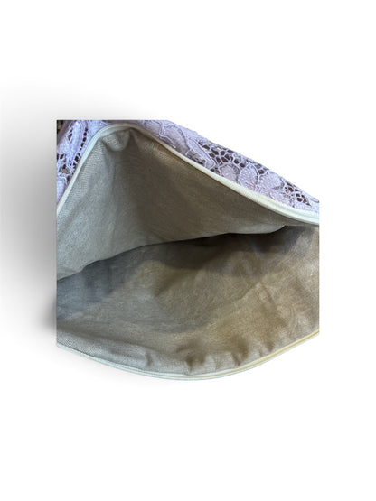 Porta computer pizzo lilla