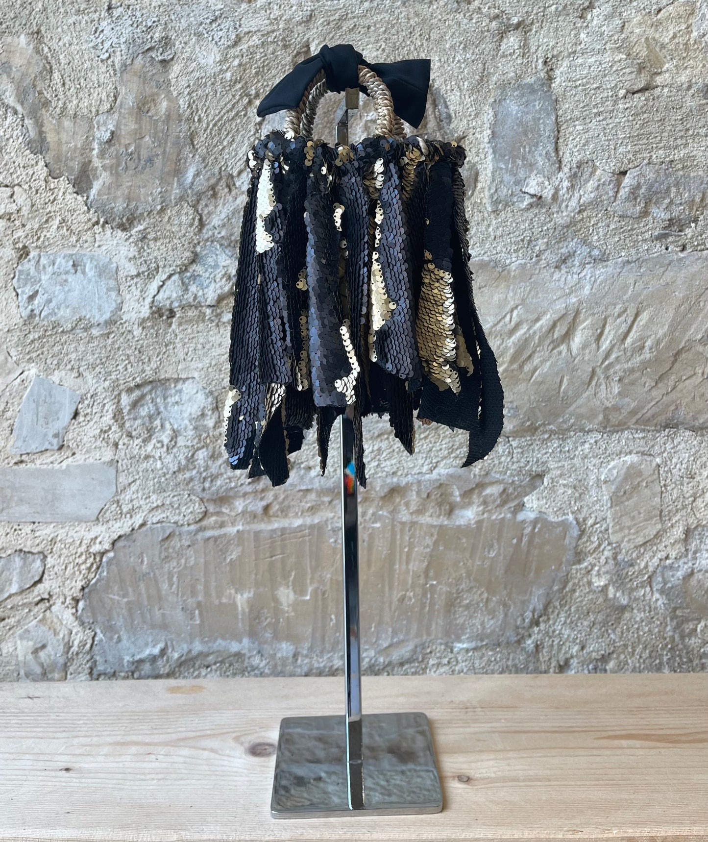 Coffa sicilina Pallettes nero/oro opaco